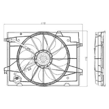 Engine Cooling Fan Assembly Includes Motor/Blade/Shroud Motor & Fan Assembly for Hyundai Tucson Kia Sportage