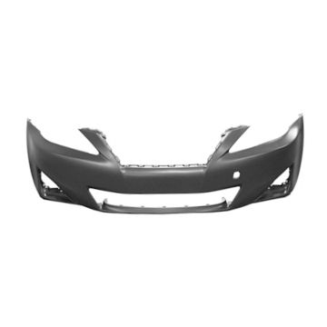 Bumper Cover Front w/o Headlamp Washer w/o Park Distance Sensors Primed CAPA for Lexus IS350 2011-2013