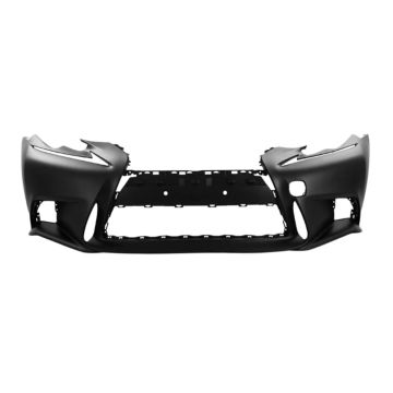 Bumper Cover Front w/o Headlamp Washer Primed CAPA for Lexus IS200t IS250 IS300 IS350