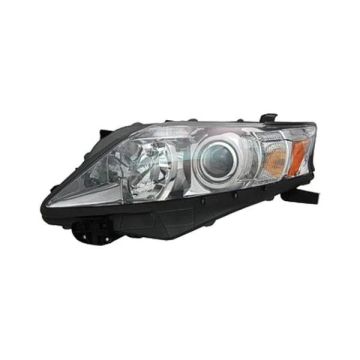 Headlight Assembly Composite Left Halogen Type 1 Chrome Bezel Canada Built for Lexus RX350 2010-2012