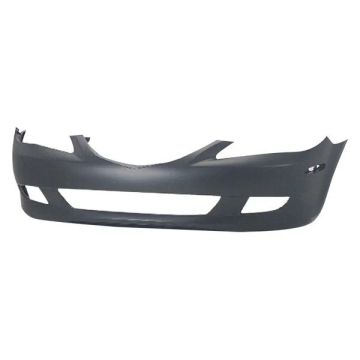 Bumper Cover Front Standard Type w/o Spoiler Primed CAPA for Mazda 6 S i 2003-2005