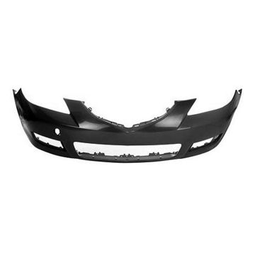 Bumper Cover Front Standard Type w/Textured Lower Lip Primed CAPA for Mazda 3 Sedan 2007-2009