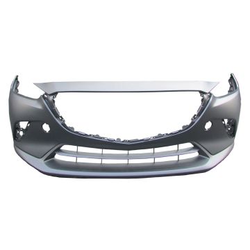 Bumper Cover Front w/o Chrome Molding Smooth Upper/Textured Center & Lower Primed CAPA for Mazda CX-3 2016-2022