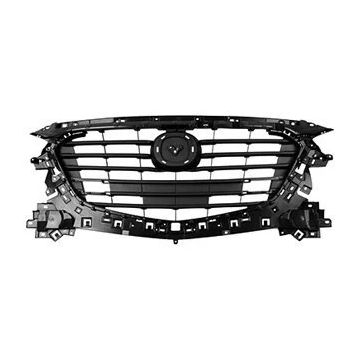 Grille Assembly Matte Black Mexico Built for Mazda 3 Sedan Hatchback 2017-2018