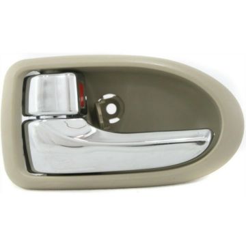 Interior Door Handle Front Left w/Chrome w/Beige Inside for Mazda MPV 2000-2003