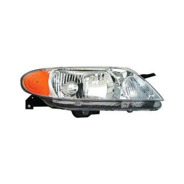 Headlight Assembly Composite Right w/Aluminum Bezel for Mazda Protege Sedan 2001-2003