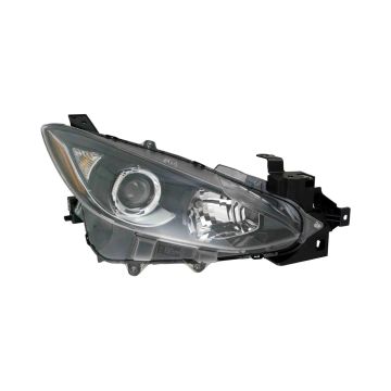 Headlight Assembly Composite Right Halogen CAPA for Mazda 3 2014-2016