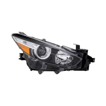 Headlight Assembly Composite Right Halogen Japan Built CAPA for Mazda 3 Sedan Hatchback 2017-2018