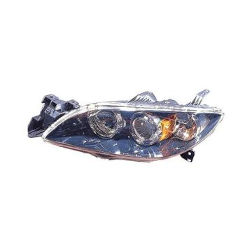 Headlight Lens Housing Left Halogen CAPA for Mazda 3 Sedan 2004-2009