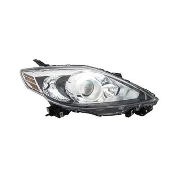 Headlight Lens Housing Right Halogen w/Black Bezel for Mazda 5 2008-2009