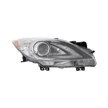 Headlight Lens Housing Right HID w/o Auto Level Control w/o DRL for Mazda 3 Sedan Hatchback 2010-2011