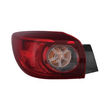 Tail Light Assembly Left Outer Clear Bulb Type Japan/Mexico Built for Mazda 3 Hatchback 2014-2018