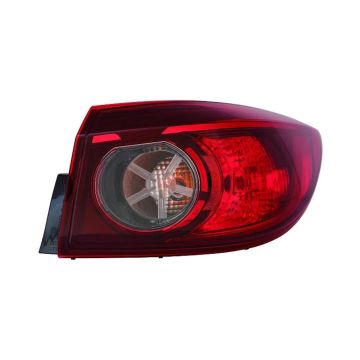 Tail Light Assembly Right Outer Bulb Type Mexico Built CAPA for Mazda 3 Sedan 2014-2018