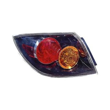 Tail Light Housing Left w/o LED Includes Lens for Mazda 3 Hatchback 2004-2006