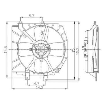 Engine Cooling Fan Assembly Left for Mazda Protege 1999-2002