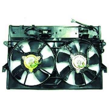 Engine Cooling Fan Assembly Dual Fan Assembly w/Air Conditioning for Mazda MPV 2000-2001