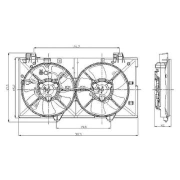 Engine Cooling Fan Assembly for Mazda 6 S 2003-2005
