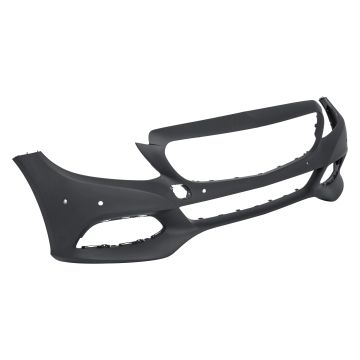 Bumper Cover Front W205/C205 w/o AMG w/o Luxury w/o Sport Pkg w/o Surround View w/Active Park Primed for Mercedes-Benz C300 Sedan Coupe 2015-2017