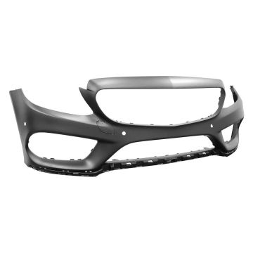Bumper Cover Front W205/A205/C205 w/AMG Styling Pkg w/Active Park w/Surround View Primed for Mercedes-Benz C300 C400 C43 AMG C450 AMG