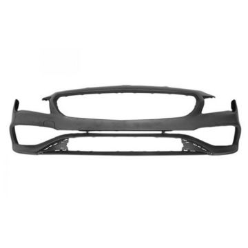 Bumper Cover Front w/AMG Styling Pkg w/o Aero Pkg C117 w/Active Park Assist Primed for Mercedes-Benz CLA250 CLA45 AMG