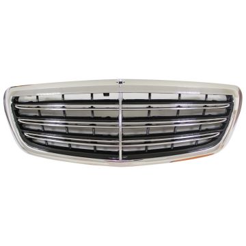 Grille Assembly W222 w/o Dist Cruise Control w/o Surround View w/o Night View for Mercedes-Benz S450 S560