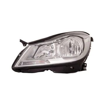 Headlight Assembly Composite Left W204 w/o Cornering Lamps Chrome CAPA for Mercedes-Benz C250 C350 C63 AMG
