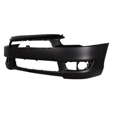 Bumper Cover Front w/o Air Dam Holes Primed CAPA for Mitsubishi Lancer ES DE ES Sportback 2008-2015
