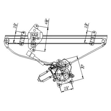 Window Regulator Front Left Regulator & Motor Assembly for Mitsubishi Lancer Sedan ES OZ Rally LS 2004-2007