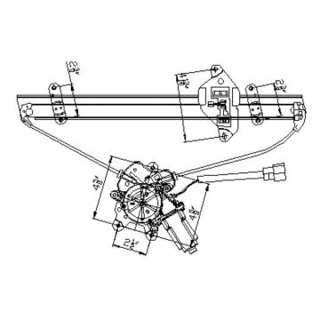 Window Regulator Front Right Regulator & Motor Assembly for Mitsubishi Lancer Sedan ES OZ Rally LS 2002-2003