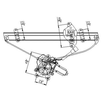 Window Regulator Front Right Regulator & Motor Assembly for Mitsubishi Lancer Sedan ES OZ Rally LS 2004-2007