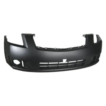 Bumper Cover Front w/Fog Lamps Primed CAPA for Nissan Sentra 2007-2009