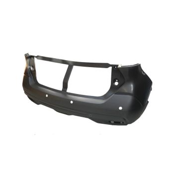 Bumper Cover Rear w/Parking Sensors w/Textured Lower Primed CAPA for Nissan Kicks 2020-2021