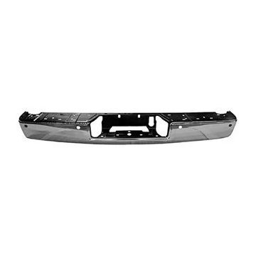 Bumper Face Bar Rear w/o Blind Spot Detection w/o Tow Hitch Chrome for Nissan TITAN SL SV 2017-2019