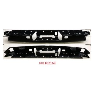 Bumper Face Bar Rear w/Tow Hitch w/Blind Spot Detection Black for Nissan TITAN TITAN XD