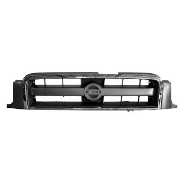 Grille Assembly w/Chrome Inner Frame Dark Gray for Nissan Pathfinder 2003-2004