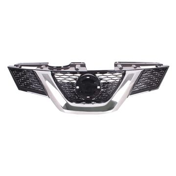 Grille Assembly w/o Premium Pkg w/o Camera for Nissan Rogue S SV 2015-2016