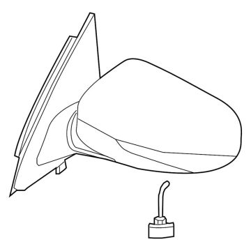 Door Mirror Assembly Left Heated w/o Signal Lamp w/Cover See Notes for Nissan Altima Sedan 2013-2018
