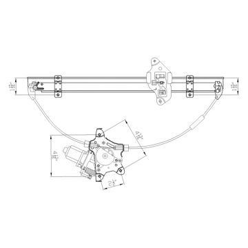 Window Regulator Front Left Power Regulator & Motor Assembly for Nissan Frontier Pathfinder Xterra