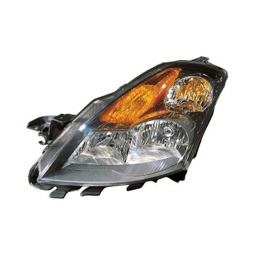 Headlight Assembly Composite Left w/Halogen w/Light Black Bezel for Nissan Altima Hybrid 2007-2009