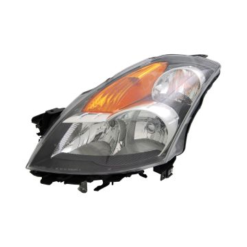 Headlight Assembly Composite Left w/HID Gun Metal Bezel for Nissan Altima Sedan 2008-2009