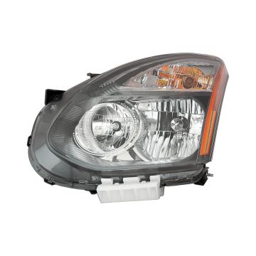 Headlight Assembly Composite Left Halogen Black Bezel for Nissan Rogue Select 2014-2015