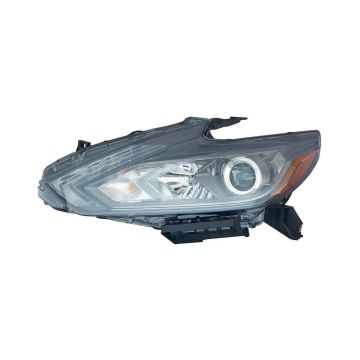 Headlight Assembly Composite Left LED w/LED DRL w/Smoke Lens for Nissan Altima Sedan 2016-2018