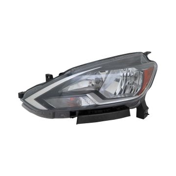 Headlight Assembly Composite Left Halogen CAPA for Nissan Sentra S SV FE+S 2016-2019
