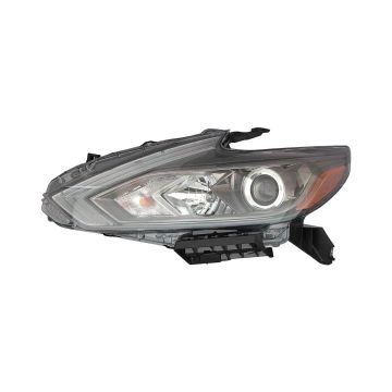 Headlight Assembly Composite Left Halogen w/o LED DRL w/o Smoke Lens for Nissan Altima Sedan 2016-2018
