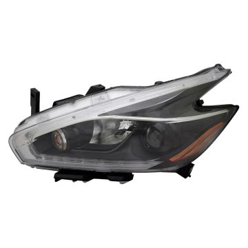 Headlight Assembly Composite Left Halogen Black Bezel for Nissan Murano 2018