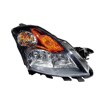 Headlight Assembly Composite Right w/Halogen w/Light Black Bezel for Nissan Altima Hybrid 2007-2009