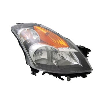 Headlight Assembly Composite Right w/HID Gun Metal Bezel for Nissan Altima Sedan 2008-2009