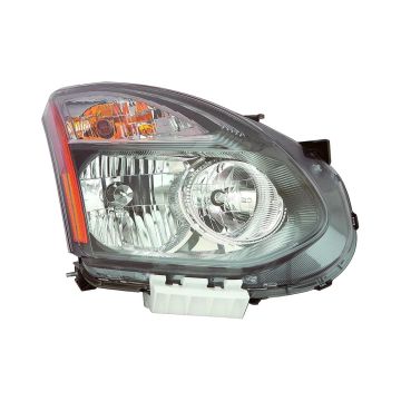 Headlight Assembly Composite Right Halogen Black Bezel for Nissan Rogue Select 2014-2015
