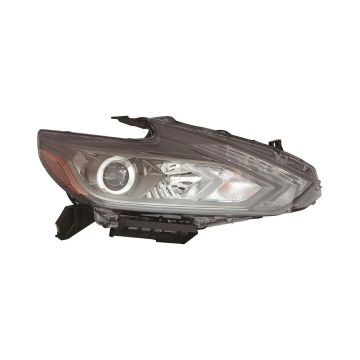 Headlight Assembly Composite Right LED w/LED DRL w/Smoke Lens for Nissan Altima Sedan 2016-2018