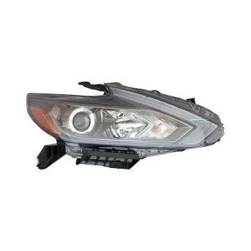 Headlight Assembly Composite Right Halogen w/o LED DRL w/o Smoke Lens for Nissan Altima Sedan 2016-2018